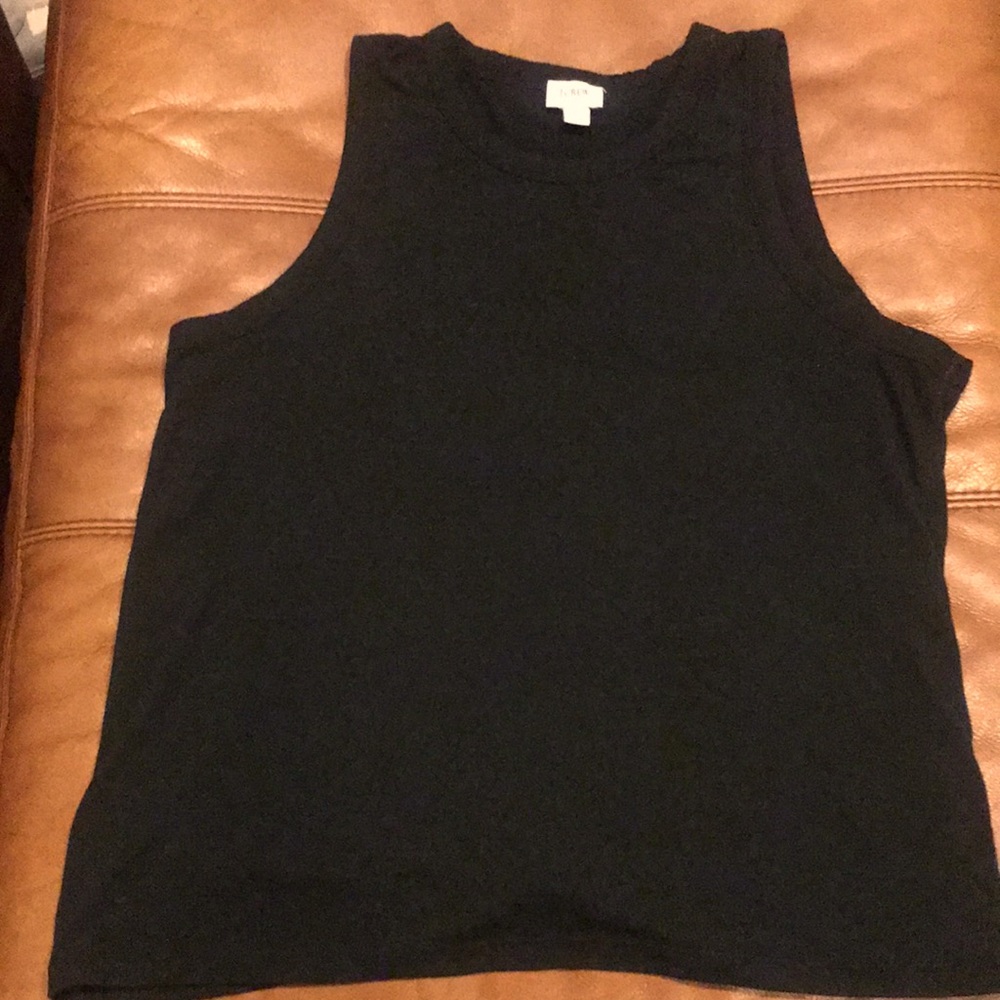 Black sleeveless J Crew summer top